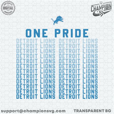 One Pride Detroit Lions Slogan SVG - ChampionSVG