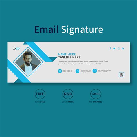 Email signature design or email footer design and personal Facebook cover design template ...