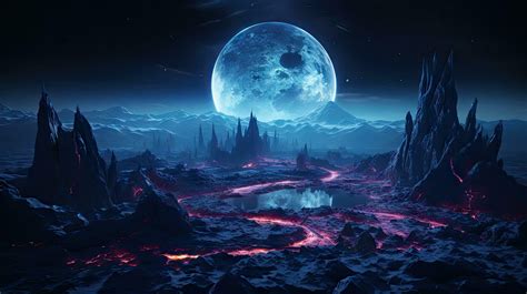 Stars, planets, fantasy landscapes of the future. Futuristic space sci ...