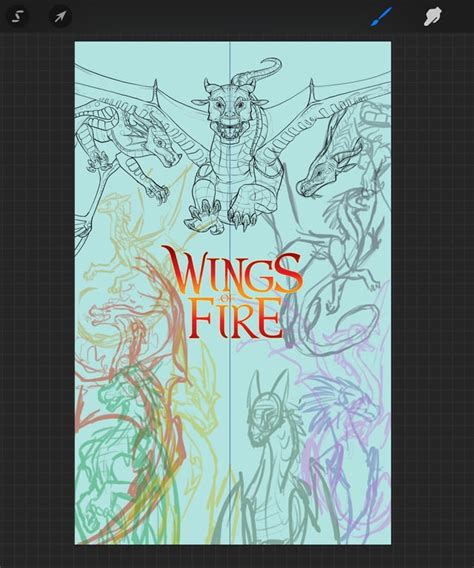 Working on a possible for sale WINGS OF FIRE poster for y’all.... who would buy it? (Probably ...