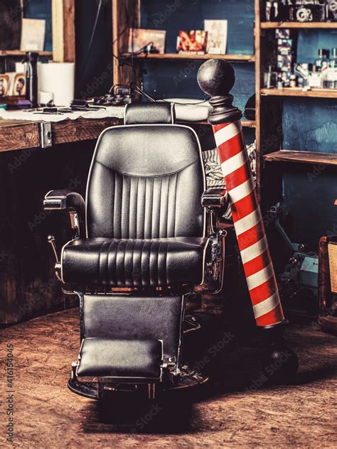 Logo of the barbershop, symbol. Stylish vintage barber chair ...