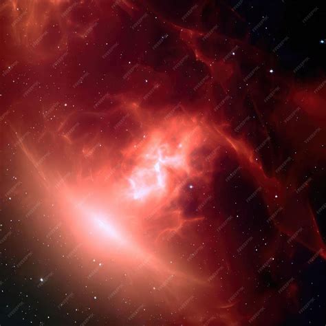 Premium Photo | Red nebula in deep space