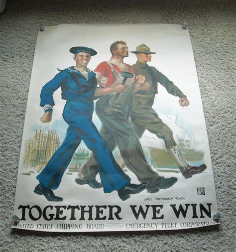 WWI Original Poster "Together We Win" by James Montgomery Flagg ...