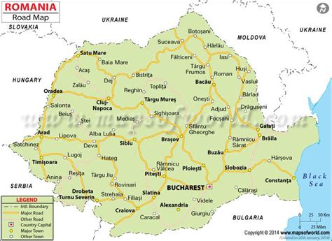 Romania Road Map | Map, Roadmap, Romania