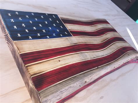 Rustic American Flag -Wooden Flag Art - Metal Décor Studios