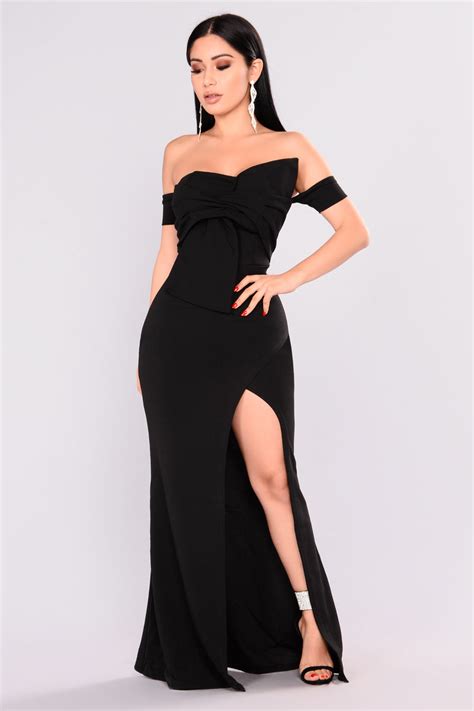 Reception Off Shoulder Dress - Black | Fashion Nova, Dresses | Fashion Nova