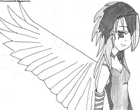 EMO Blog: EMO Angel Girl Sketch