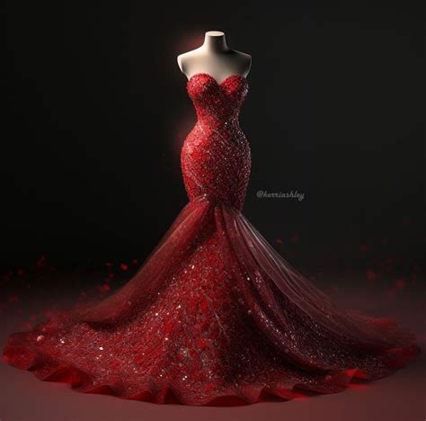 Ruby red mermaid dress | Red wedding dress mermaid, Red mermaid dress, Stylish wedding dresses