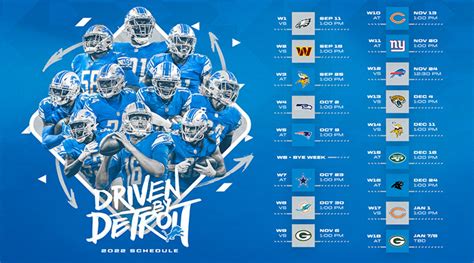 Detroit Lions Schedule Printable - Printable Word Searches