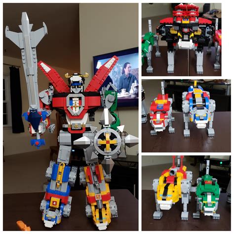 Voltron with each lion loose : r/lego