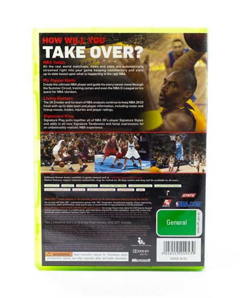 NBA 2K10 Xbox 360 Kobe Bryant Cover Complete With Manual Like New | eBay