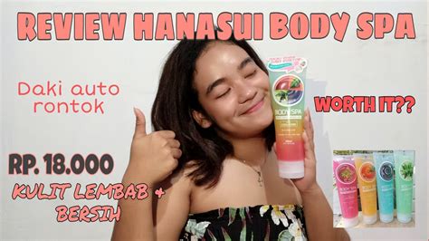 REVIEW HANASUI BODY SPA EXFOLIATING GEL || Cuma Rp. 18.000 - YouTube