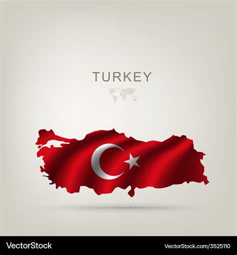 Flag of turkey as a country Royalty Free Vector Image