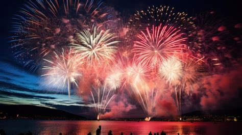 Premium AI Image | spectacular fireworks display against a carnival ...