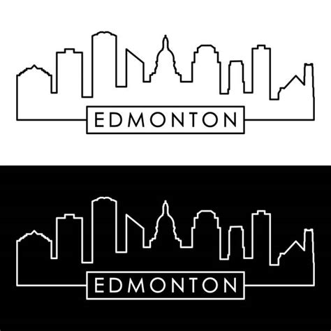 Edmonton Canada Skyline Illustrations Illustrations, Royalty-Free ...