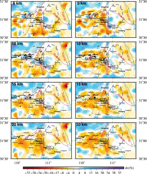 Local seismic tomography results after five iterations in horizontal... | Download Scientific ...