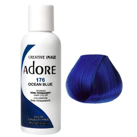 Adore Semi-Permanent Haircolor #176 Ocean Blue 4 Ounce (118ml) * BEAUTY ...