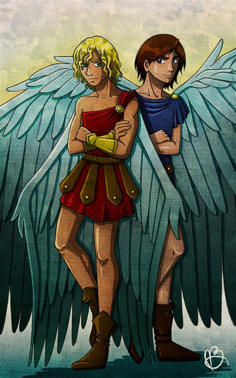 Michael and Lucifer by the-winter-girl on DeviantArt