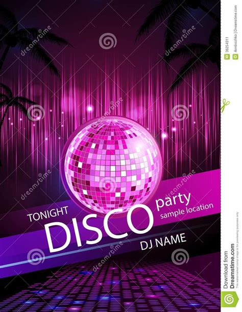 Disco background, 70s party, Disco