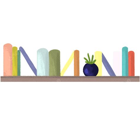 Hand Drawn Elements PNG Picture, Hand Drawn Bookshelf Cartoon Elements, Hand Draw, Book ...