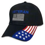 US Veteran Hat with Embroidered US Flag / Vetfriends.com