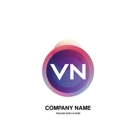 VN initial logo With Colorful Circle template vector 23320805 Vector Art at Vecteezy