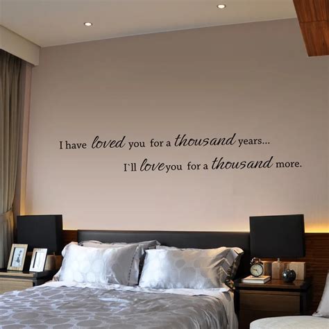 I Have Loved You A Thousand Years Couple Bedroom Wall Quote Anniversary ...