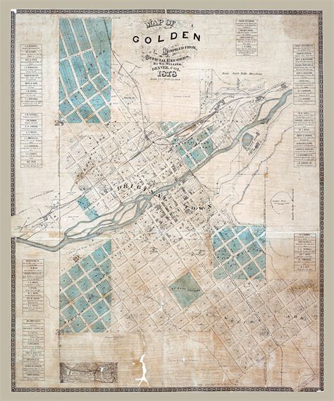 1878 Map of Golden Colorado - Etsy