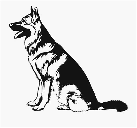 German Shepherd Silhouette Vector at Vectorified.com | Collection of ...