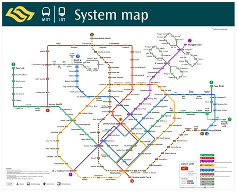 MRT Network Map as of November 2017 | Land Transport Guru