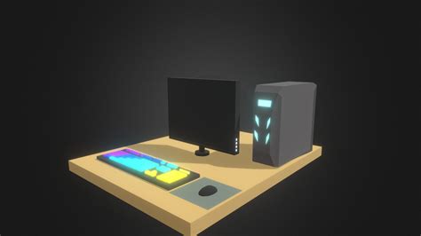 Free/ Computer / PC setup model ( low poly PC ) - Download Free 3D ...