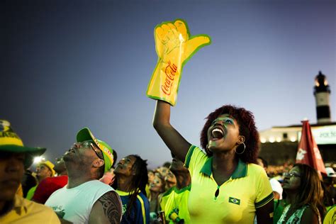 Brazilian Soccer Fans Cheering