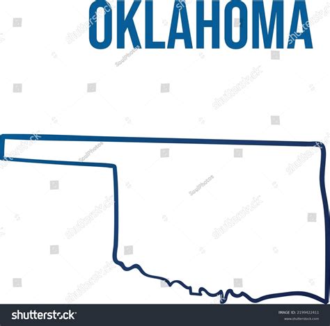 Oklahoma State Outline Blue Gradient Map Stock Vector (Royalty Free) 2199422411 | Shutterstock