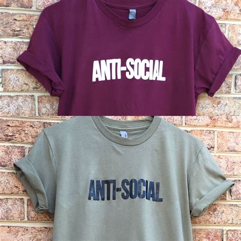 SALE Antisocial Shirt Unisex Shirts Mens Shirts Womens | Etsy | Anti ...