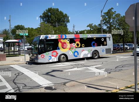 columbus public city bus service company columbus indiana USA Stock Photo - Alamy