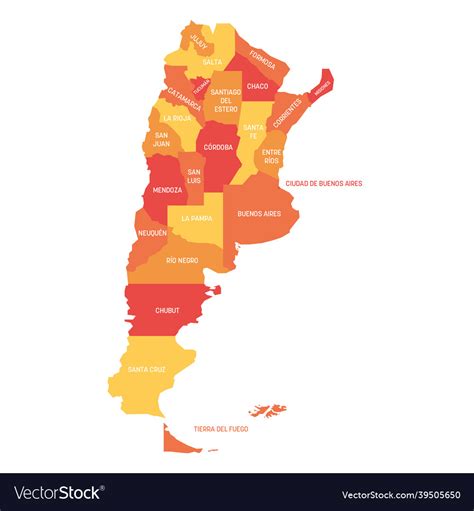 Argentina - map of provinces Royalty Free Vector Image