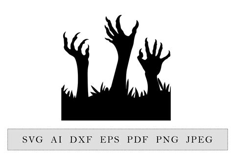 Zombie hands Silhouette Halloween Party decoration By ESHA | TheHungryJPEG