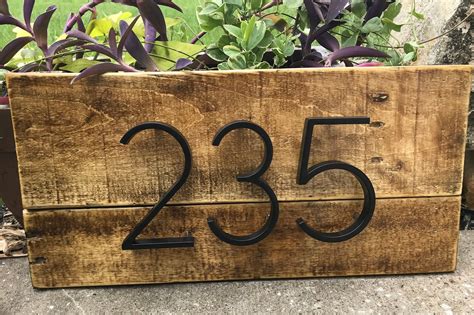 Address Sign Reclaimed Wood Address Sign Farmhouse Address | Etsy