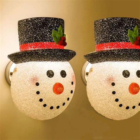 2 Pack Christmas Porch Light Covers, 12 Inch Snowman Porch Light Covers ...