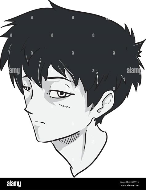 anime boy with sad face Stock Vector Image & Art - Alamy