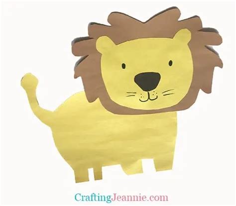 Preschool Lion Craft (Free Template) - Crafting Jeannie