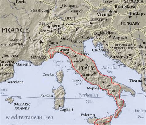 The Apennines Mountains Map and Details - World Atlas