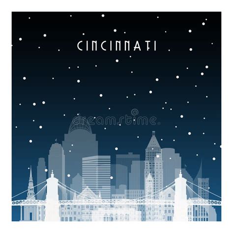 Cincinnati Skyline Silhouette. Stock Vector - Illustration of panorama ...