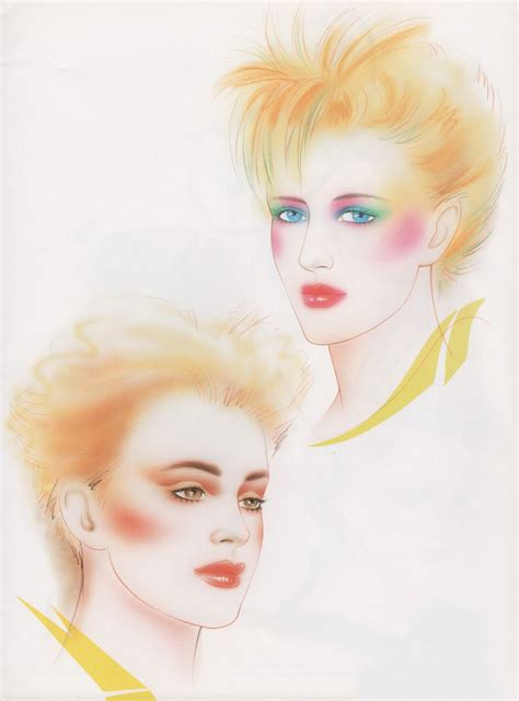 Kojiro Kumagai - From Illustration for Hair and Makeup (1987) Glam Rock Makeup, 80s Makeup, Wave ...