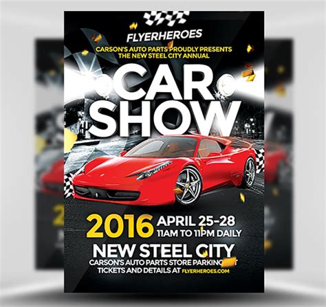 Car Show Flyer Template - FlyerHeroes