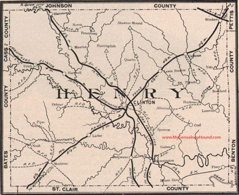 Henry County, Missouri 1904 Map