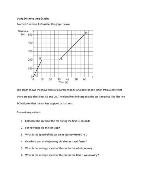 velocity vs time graph worksheet answers