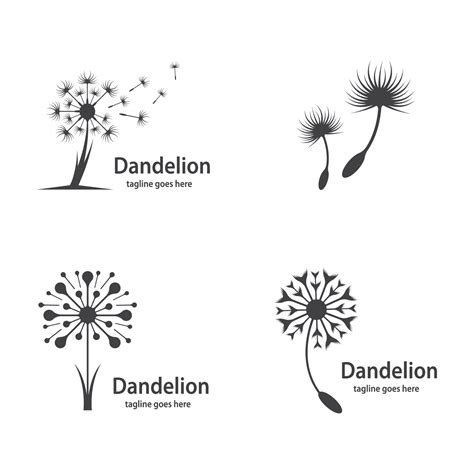 Dandelion symbol vector icon 3721403 Vector Art at Vecteezy