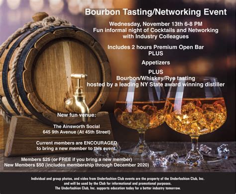 Bourbon Tasting Networking Event - The Underfashion Club