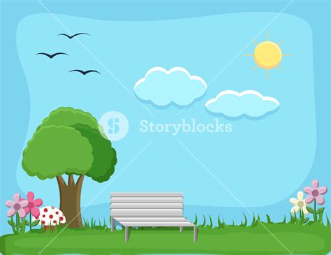 City Park - Cartoon Background Vector Royalty-Free Stock Image ...